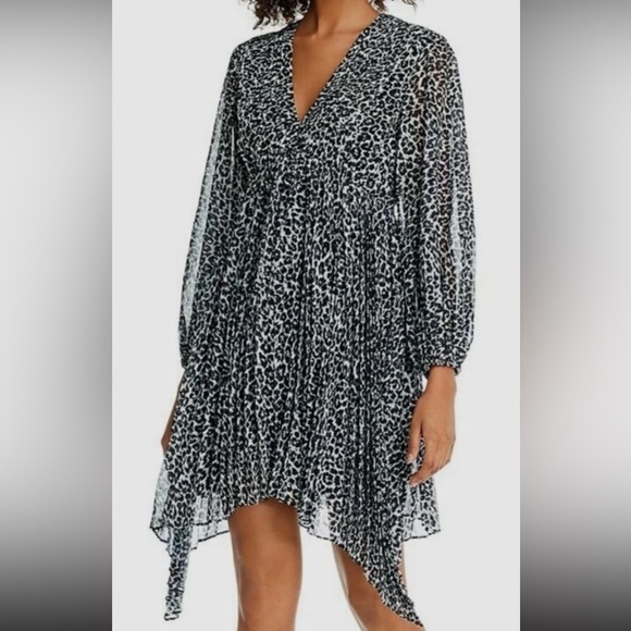 The Kooples Dresses & Skirts - The Kooples Black and White Asymmetrical Dress